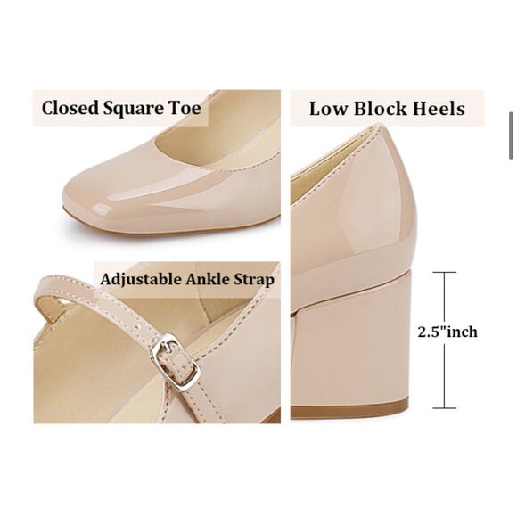 JENN ARDOR Women's Pumps Low Heel Dress Shoes Women Sz 7 Closed Toe Chunky - Picture 10 of 10
